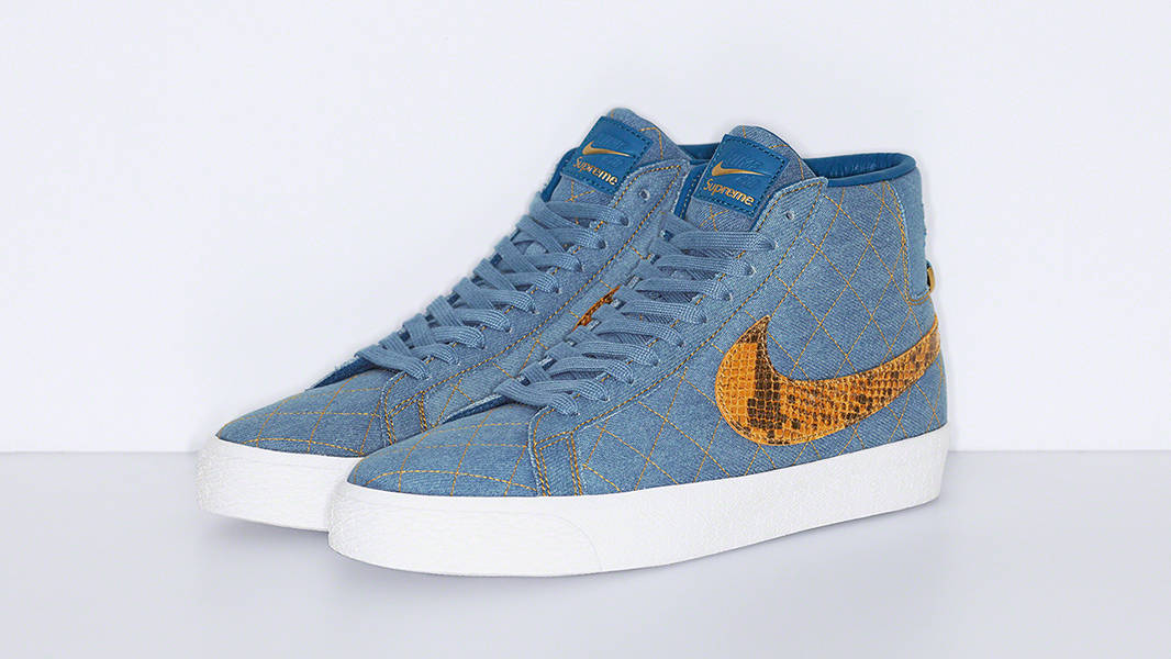 Supreme x Nike SB Blazer Mid Denim Blue | Where To Buy | DX8421 