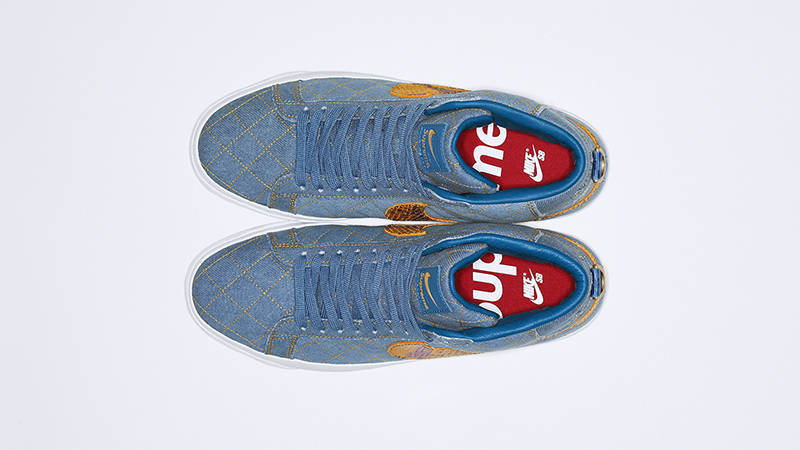 Supreme x Nike SB Blazer Mid Denim Blue DX8421-400 Top