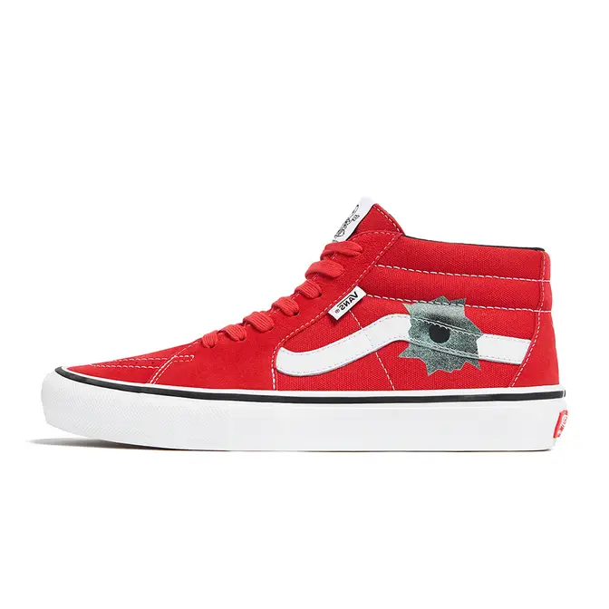 Red best sale vans supreme