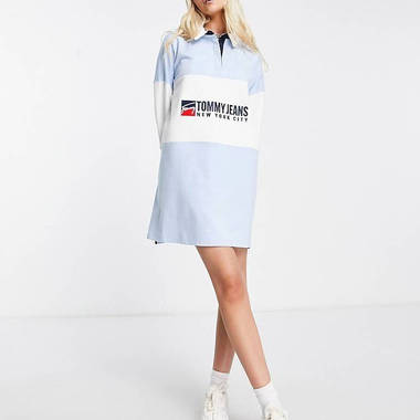 Tommy Jeans Cotton Logo Rugby Dress Tommy Jeans Cotton Logo Rugby Dress