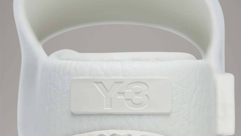 Y-3 Slides White Closeup