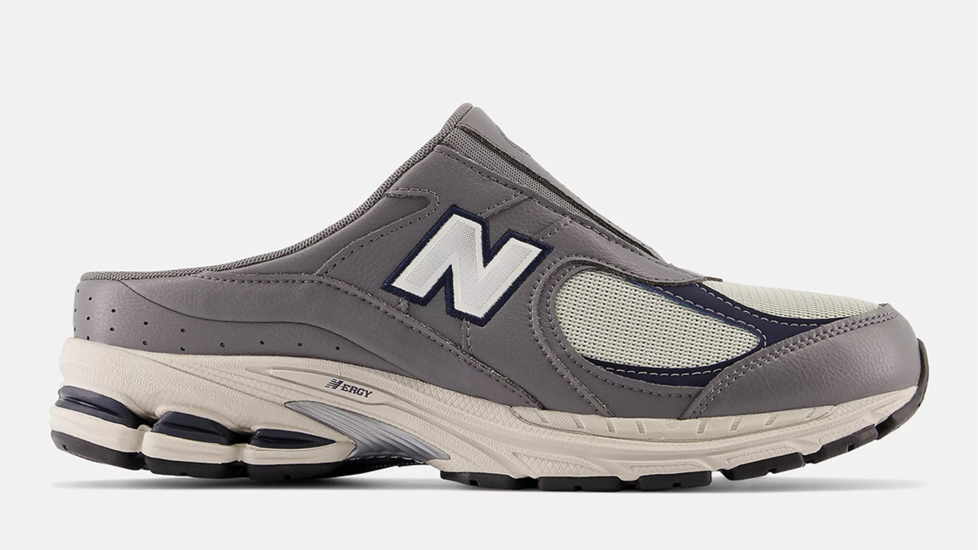 New Balance 2002R Mule Grey Navy