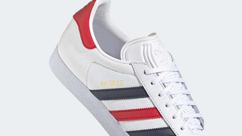 adidas Gazelle Legend Ink Red Closeup