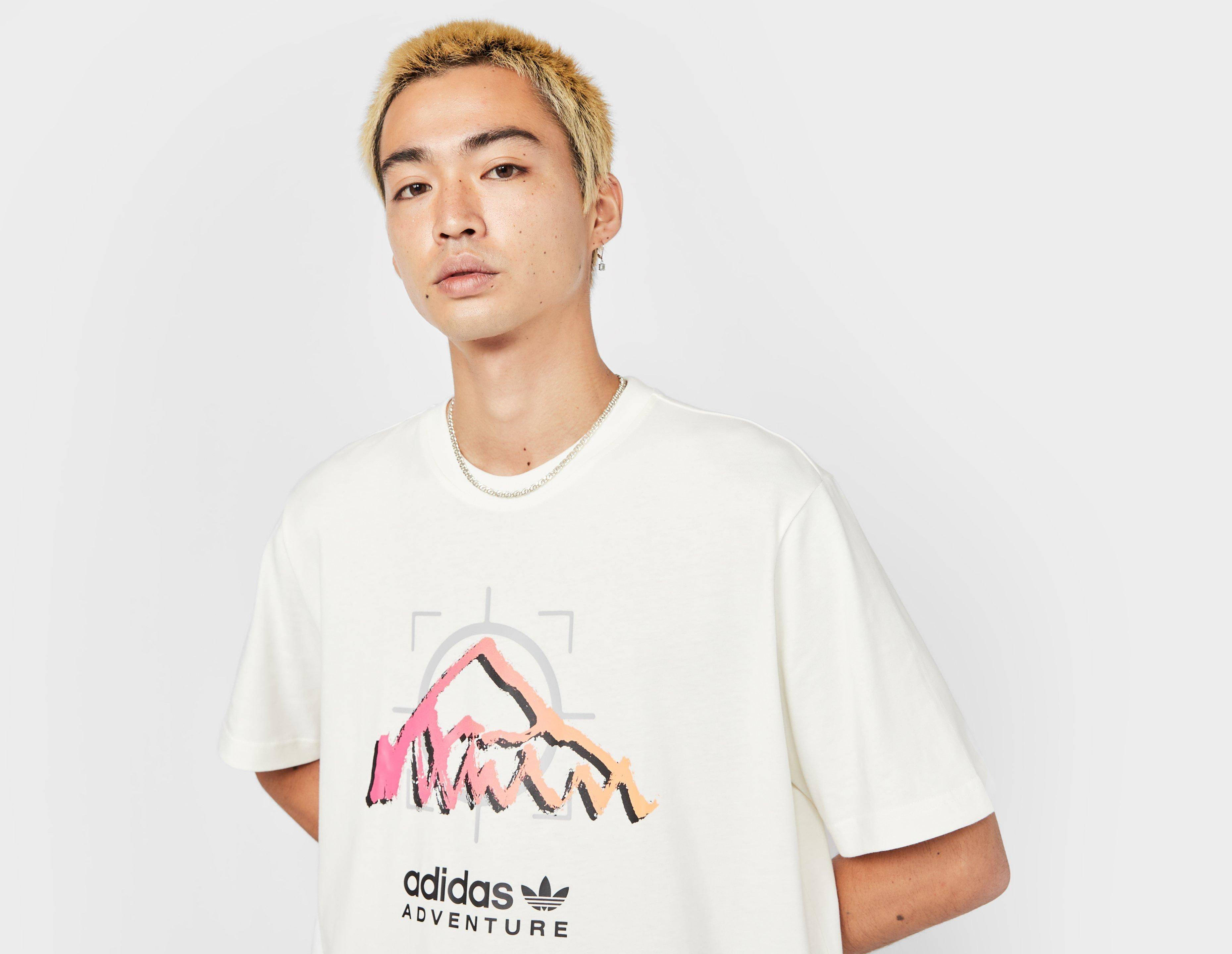 adidas Originals Adventure Ride T-Shirt White Front Closeup