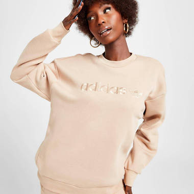 adidas Originals Embroidered Boyfriend Crew Sweatshirt adidas Originals Embroidered Boyfriend Crew Sweatshirt