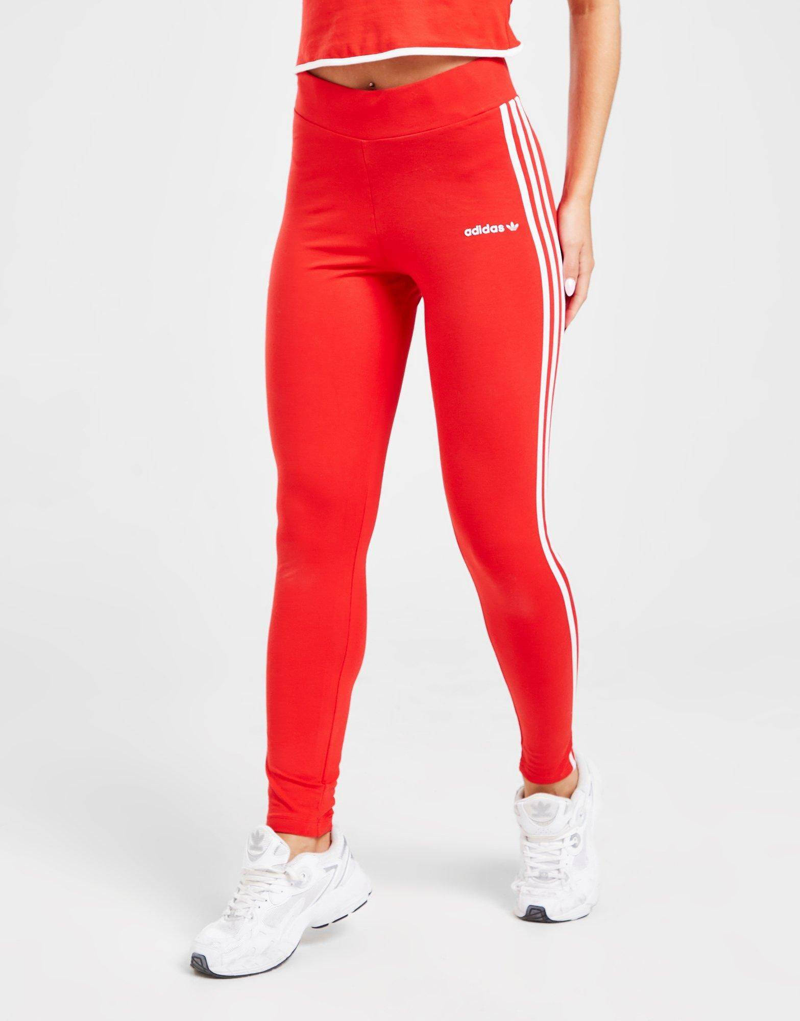 Adidas Women ESSENTIALS LINEAR TIGHTS. Colour: Legacy Red Mel