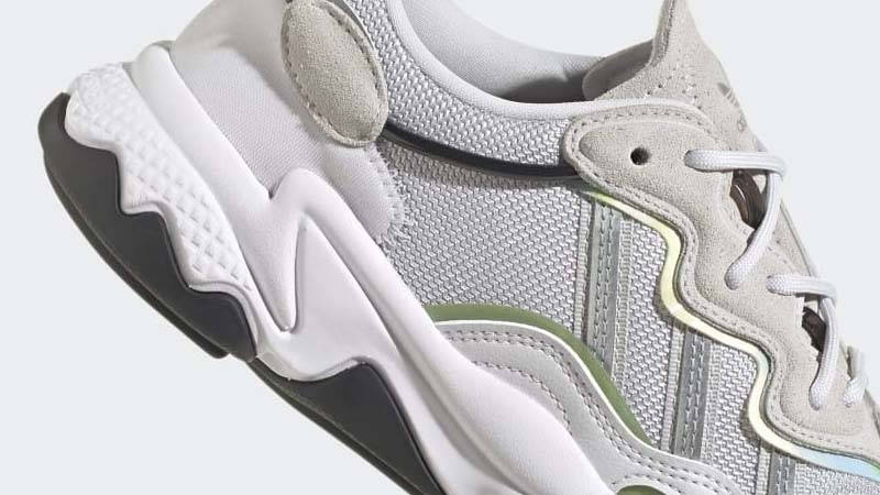 adidas Ozweego Dash Grey Silver Metallic Closeup