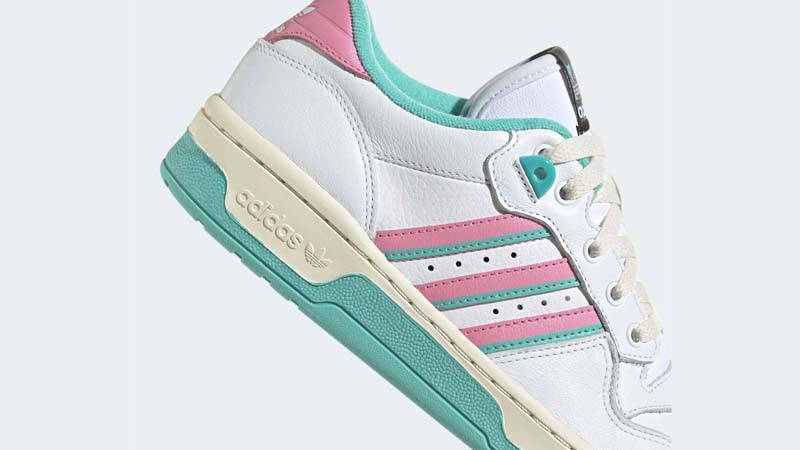 adidas Rivalry Low White Bliss Pink Closeup