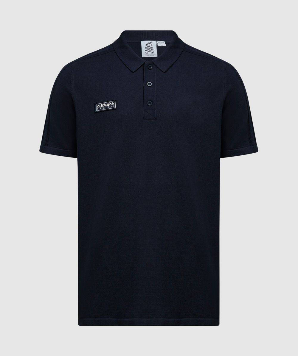 adidas Spezial Short Sleeve Polo Shirt - Black | The Sole Supplier