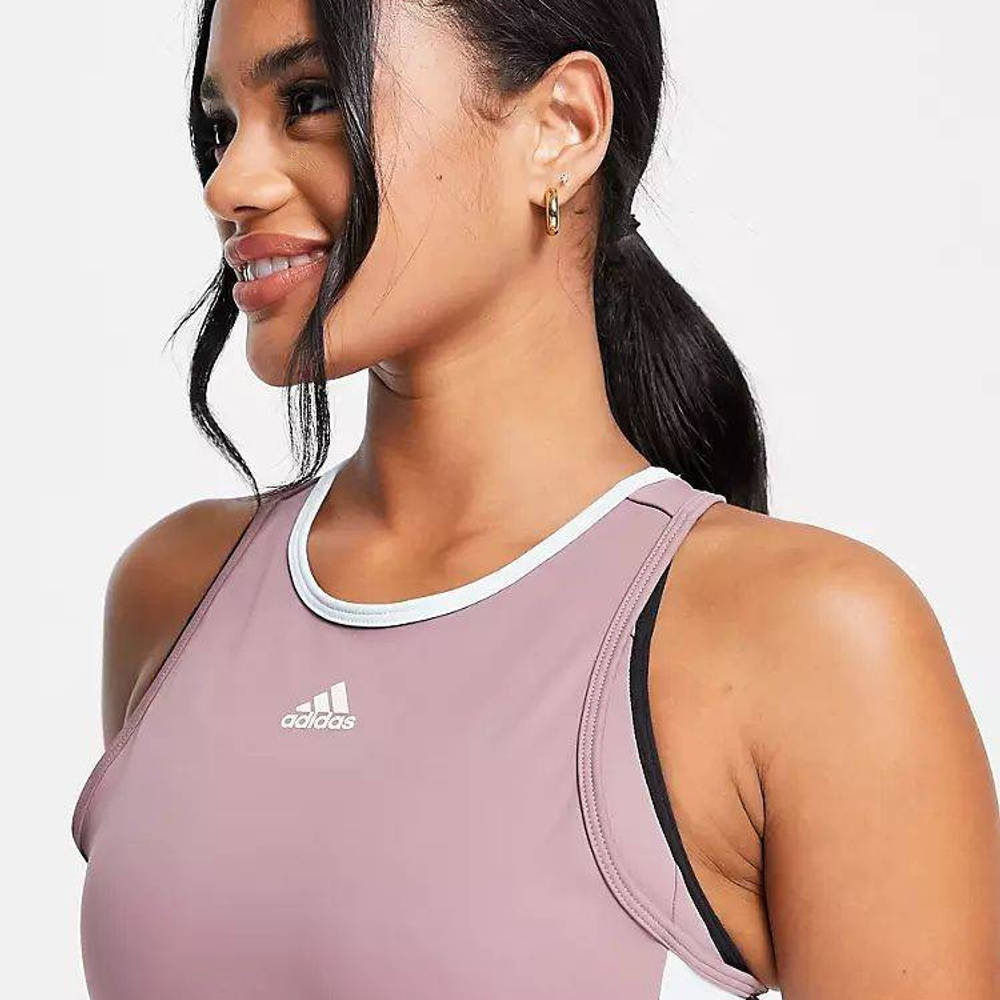 adidas Training Techfit Colourblock 3 Stripe Vest Burgundy The Sole