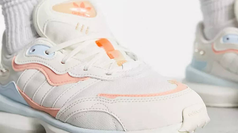 adidas jeans white and blue