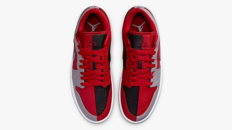 Air Jordan 1 Low SE Split Red Grey Black DR0502-600 Top