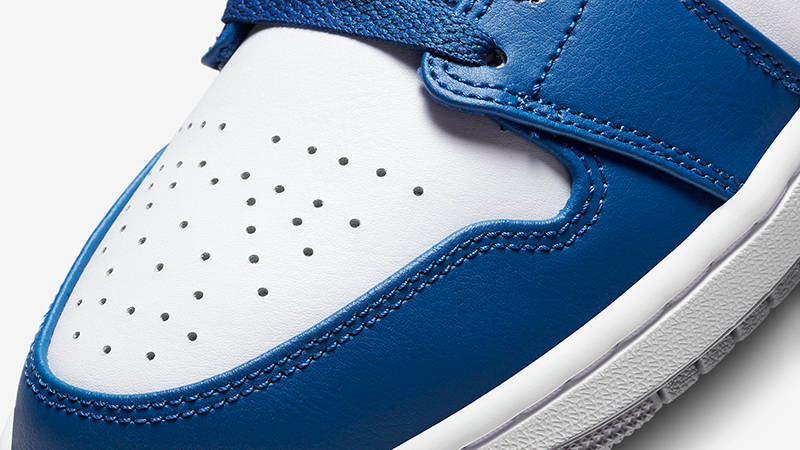 Air Jordan 1 Low White Blue Grey 553558-412 Detail