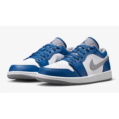 Air Jordan 1 Low White Blue Grey 553558-412 Side