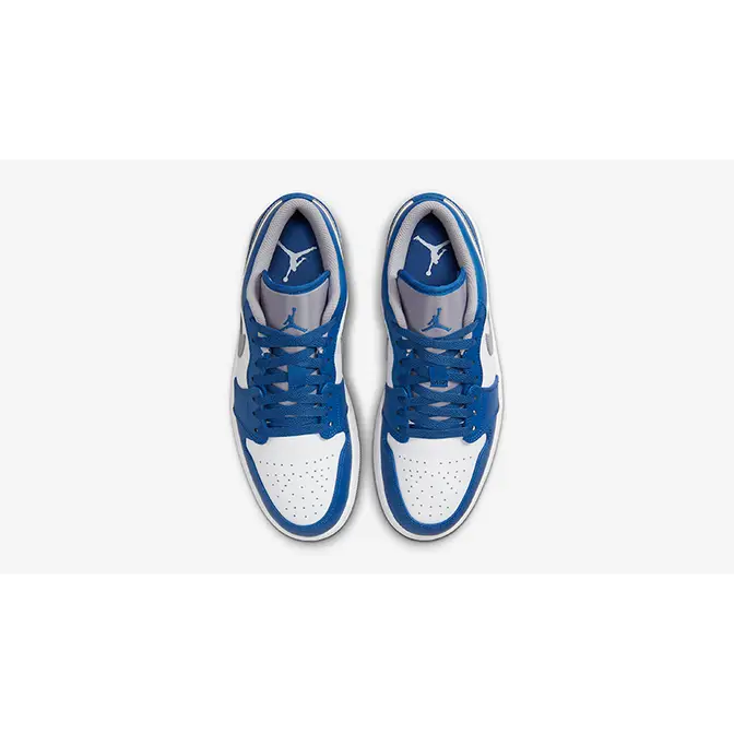 Nike Air Jordan 1 Low True Blue Cement Sneakers 553558-412 Men's & GS Sizes  New