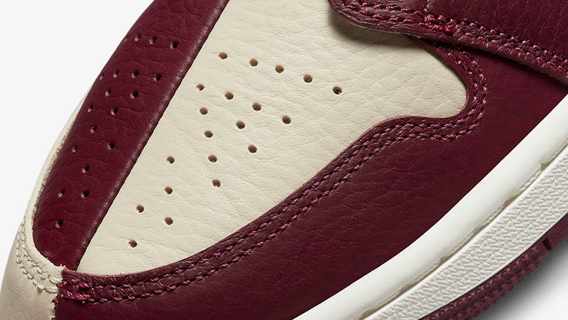 burgundy and cream jordans