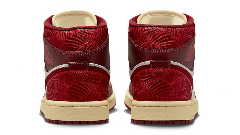 Air Jordan 1 Mid Tiki Leaf Red DZ2820-601 Back