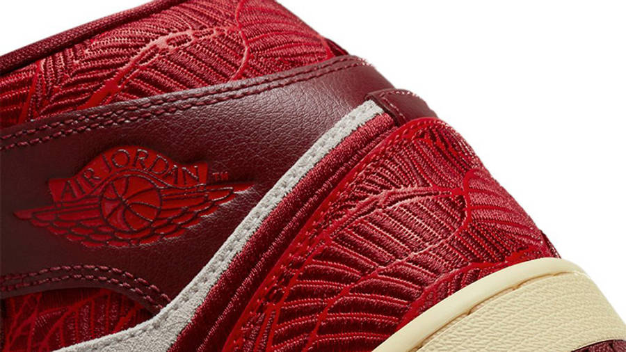 Air Jordan 1 Mid Tiki Leaf Red 