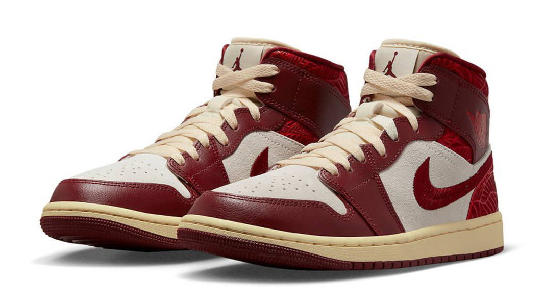 Air Jordan 1 Mid Tiki Leaf Red