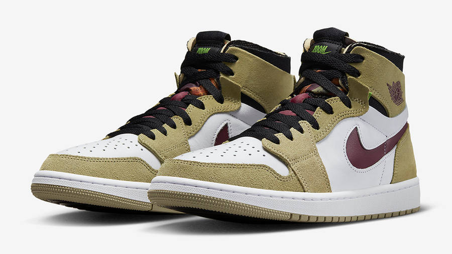 Air Jordan 1 Zoom CMFT Khaki Maroon Where To Buy CT0978203 The