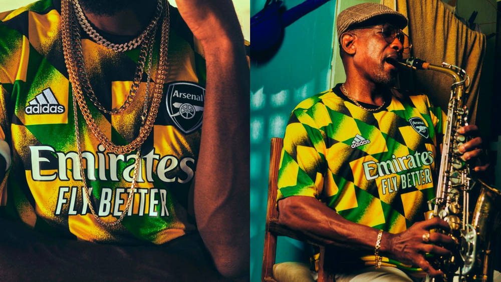Image via Arsenal Arsenal Celebrates Its Jamaican Supporters With This Latest Pre-Match Jersey