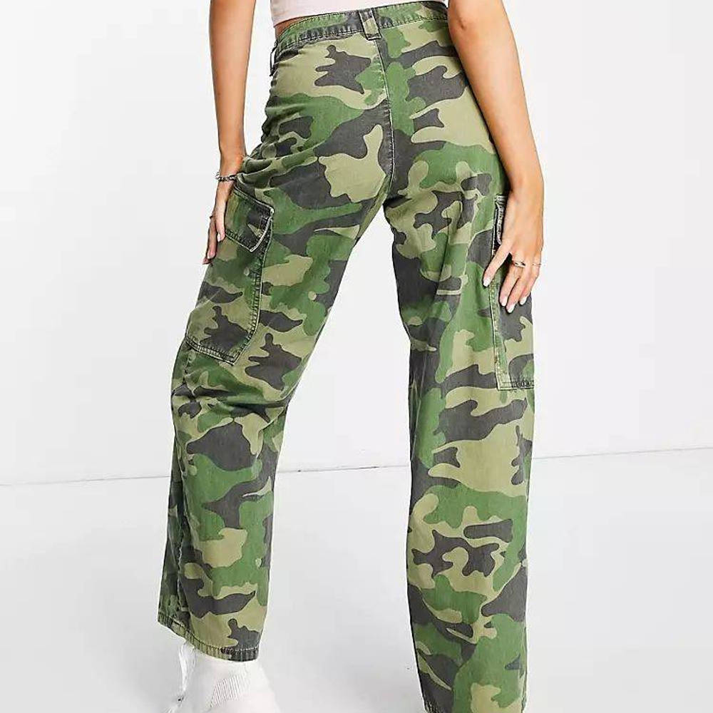 Camouflage Cargo Baggy Wide Leg Pants 90s Casual Vintage Woven High Waist  Straight Leg Trousers All Season Y2k Street Overalls - Pants & Capris -  AliExpress