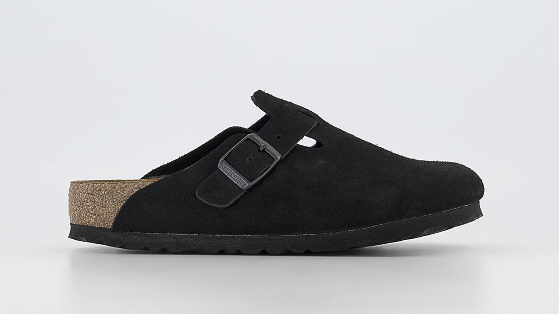 Birkenstock Boston SFB Black Suede