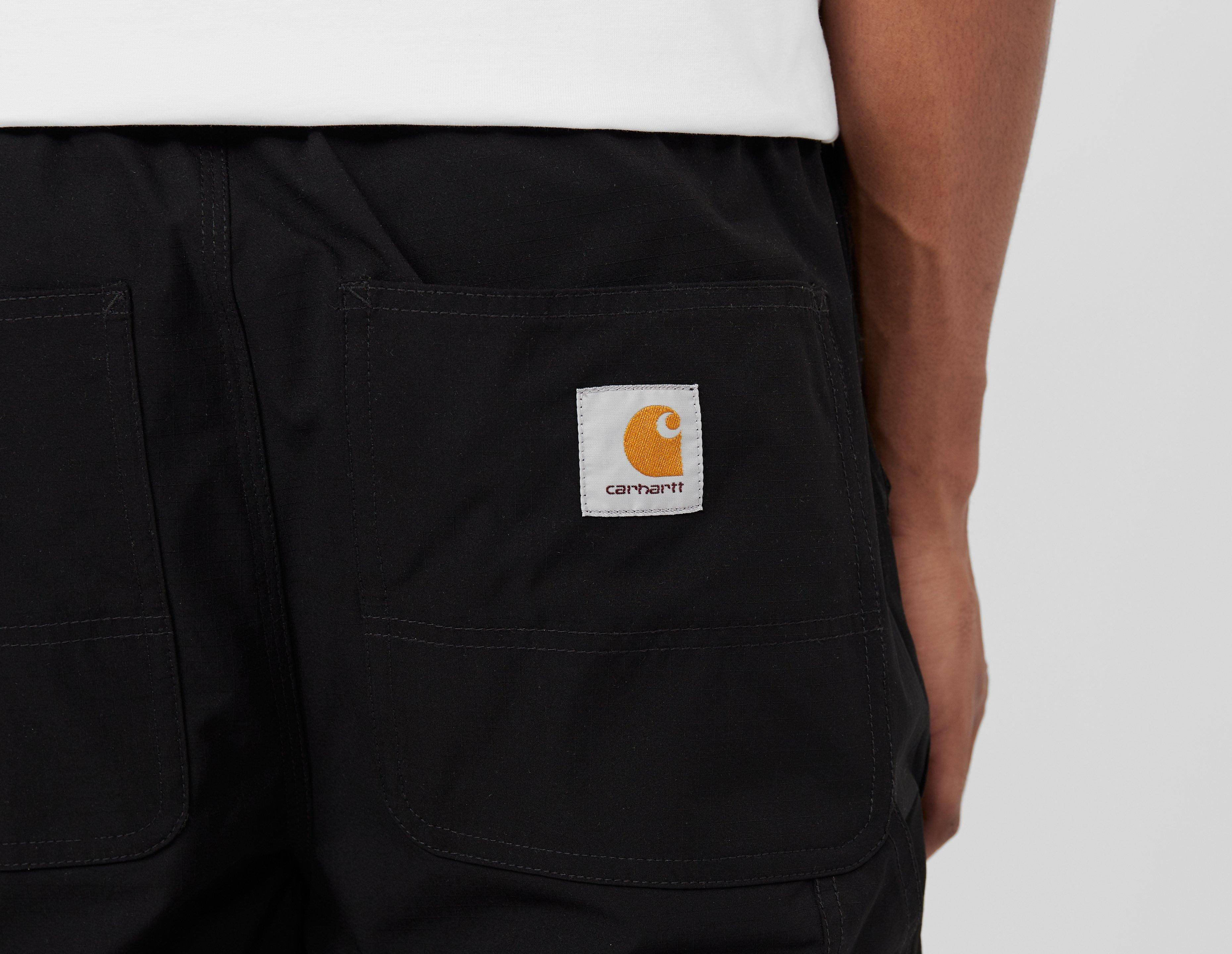 Carhartt WIP Montana Pant Black Logo Tag Closeup