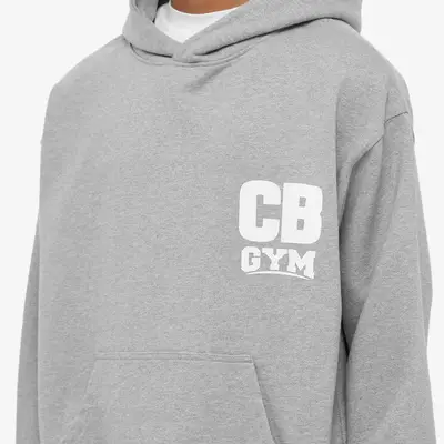 Cole Buxton Gym Hoody Grey Marl Logo Closeup
