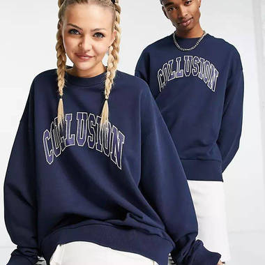 Collusion Oversized Pulled Sweatshirt