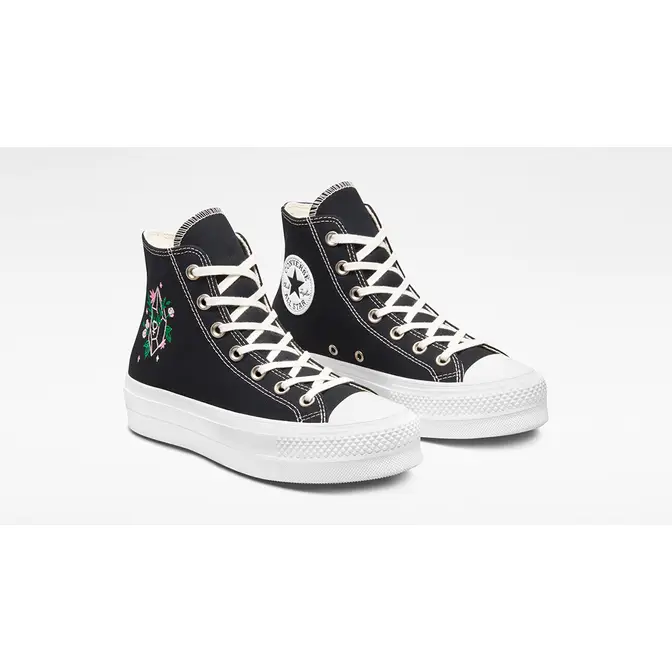 Converse Chuck Taylor Embroidered Crystals Lift Platform High Black