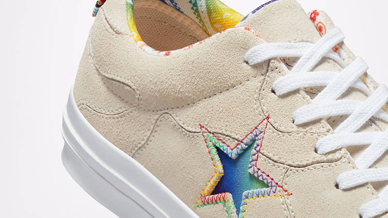 Converse One Star Pride Low Egret A02270C Detail