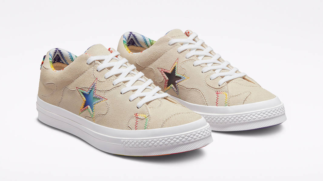 Converse One Star Pride Low Egret A02270C Side