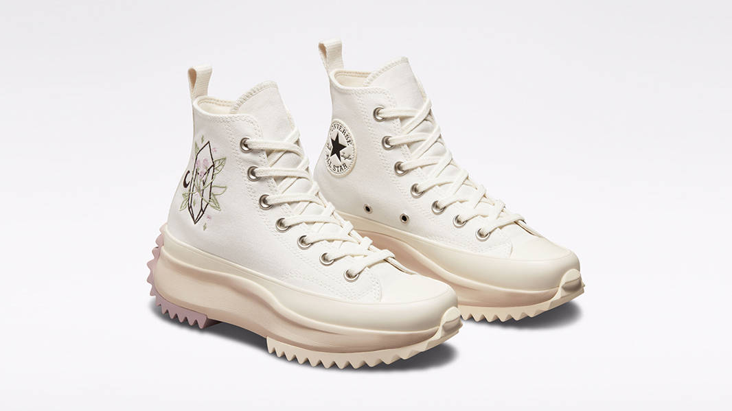 Converse Run Star Hike Embroidered Crystals Platform High White A03737C Side