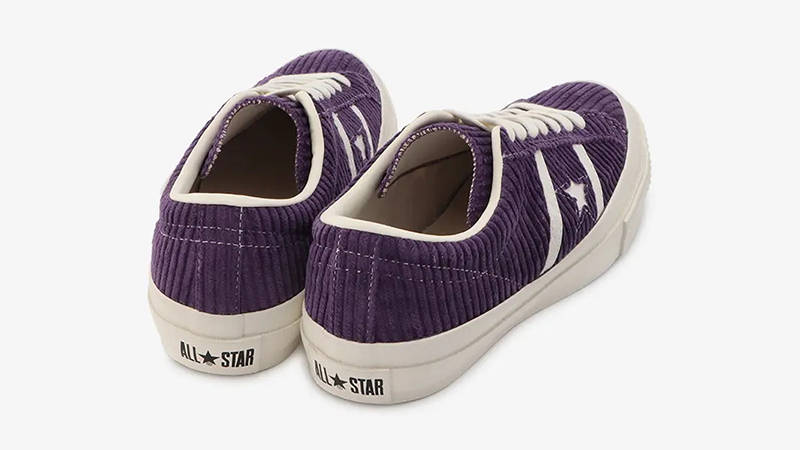 Converse Star & Bars Corduroy Purple Back