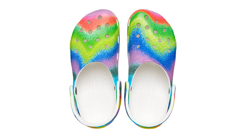Crocs Classic Clog Spray White Multi Top