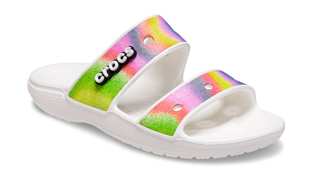 Crocs Spray Dye Sandal White Multi 208055 Side