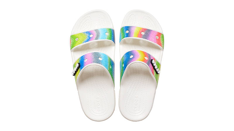 Crocs Spray Dye Sandal White Multi 208055 Top