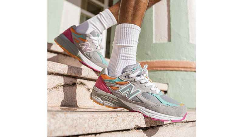 DTLR x New Balance 990v3 Miami Drive on foot