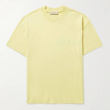 Fear of God ESSENTIALS Core 23 Crew Sweat Logo-Flocked Cotton T-Shirt