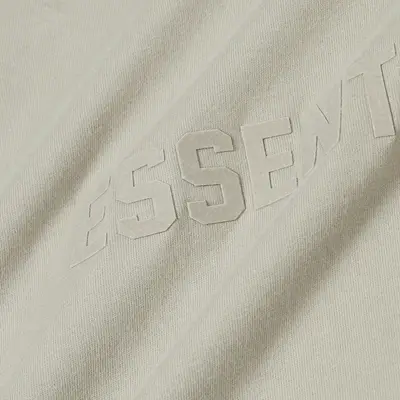 Fear of God ESSENTIALS Logo-Flocked Full Sleeve T-Shirt Smoke Detail