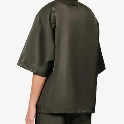 Coats & Jackets on Sale Logo Flocked Shell Shirt Off Black Back