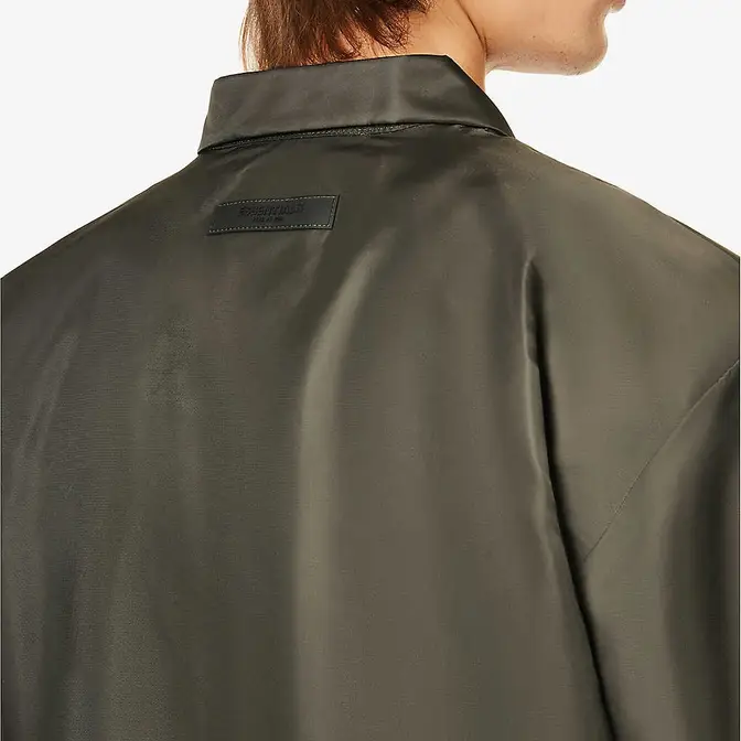 Coats & Jackets on Sale Logo Flocked Shell Shirt Off Black Detail 2