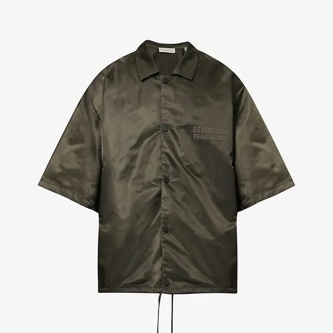 Coats & Jackets on Sale Logo Flocked Shell Shirt Off Black
