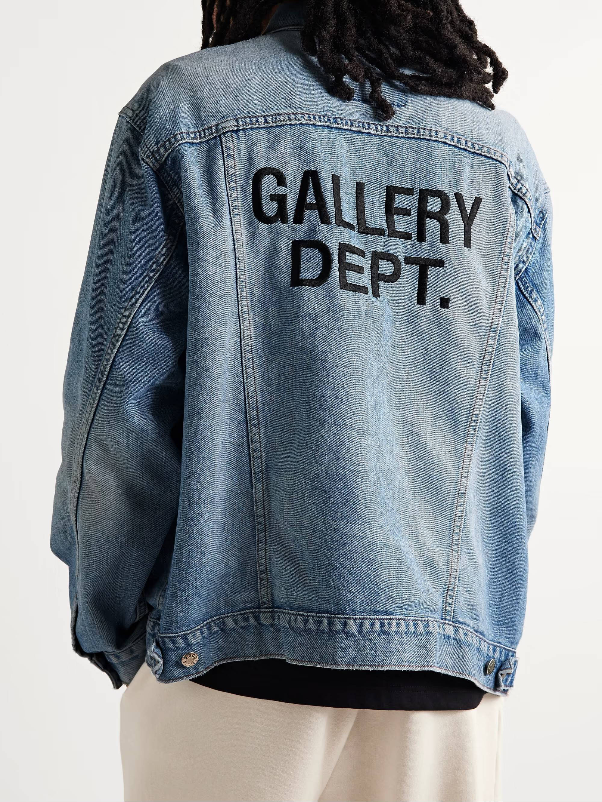 GALLERY DEPT Andy Logo Embroidered Denim Jacket | Where To Buy ...