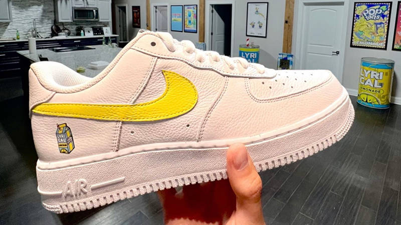 Lyrical Lemonade x Nike Air Force 1 Low White Yellow Side