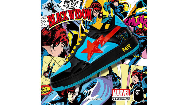 Marvel x A BATHING APE BAPESTA Black Widow | Where To Buy | The Sole  Supplier