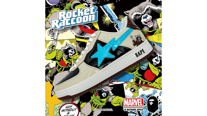 Marvel x A BATHING APE BAPESTA Rocket Racoon | Where To Buy