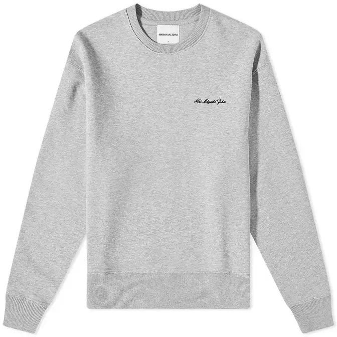 MKI Embroidered Embassy Logo Crew Sweat Grey Feature