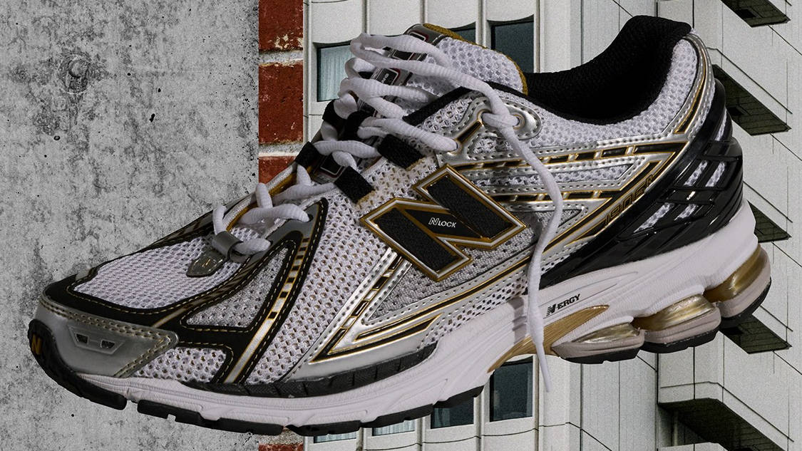 New balance sneakers black and gold best sale